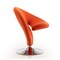 Manhattan Comfort Curl Swivel Accent Chair in Orange and Polished Chrome, PK2 2-AC040-OR - alternate 4